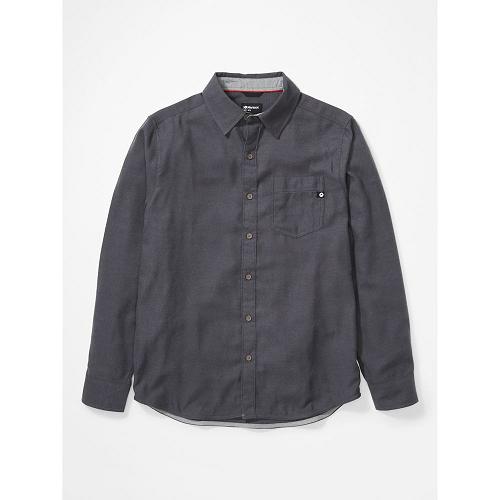 Marmot Clothes Dark Grey NZ - Hobson Shirts Mens NZ8107695